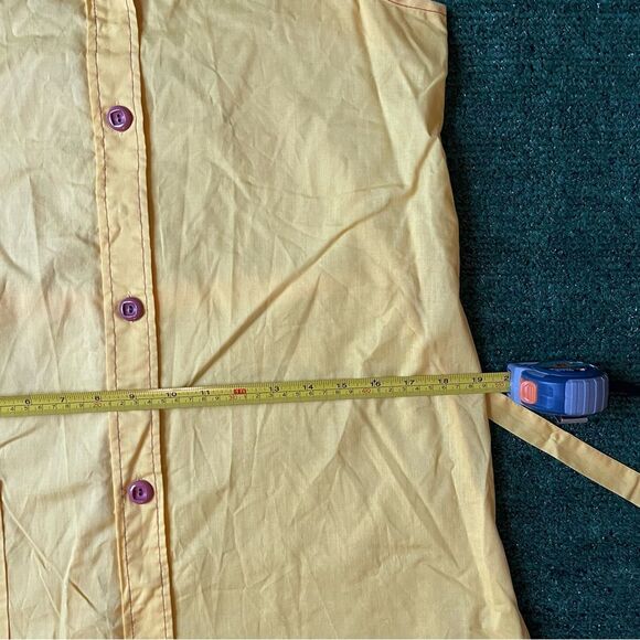 Vintage 60s/70s Sears Yellow Cotton Dress - Picture 11 of 13